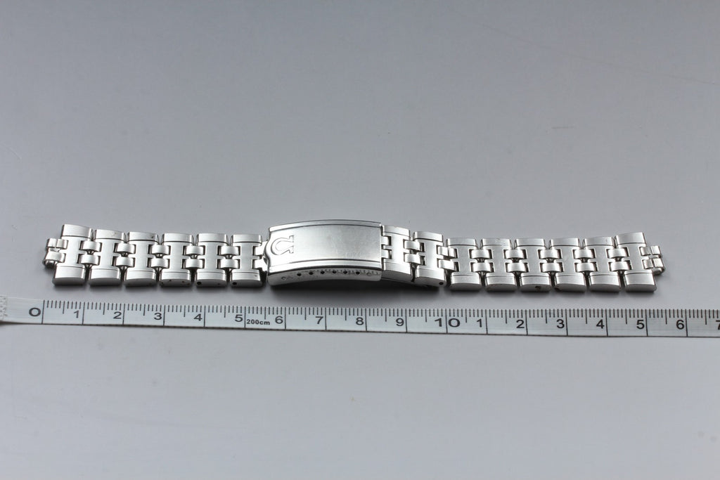 Near MINT OMEGA Genuine Bracelet 19mm FF112 Stainless steel Silver Men's Vintage