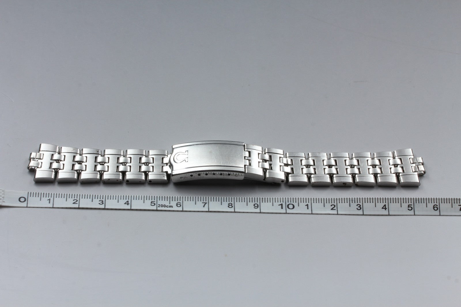 Near MINT OMEGA Genuine Bracelet 19mm FF112 Stainless steel Silver Men's Vintage