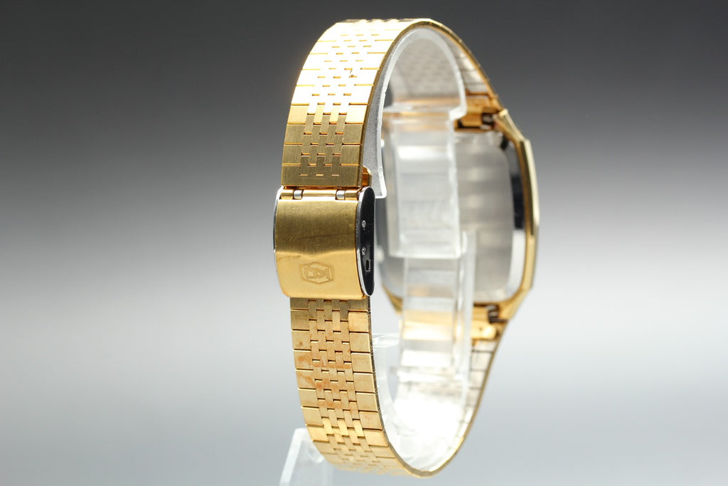 1982 Near MINT SEIKO King twin Quartz 32mm 9443-5020 Gold Dial Men's Vintage