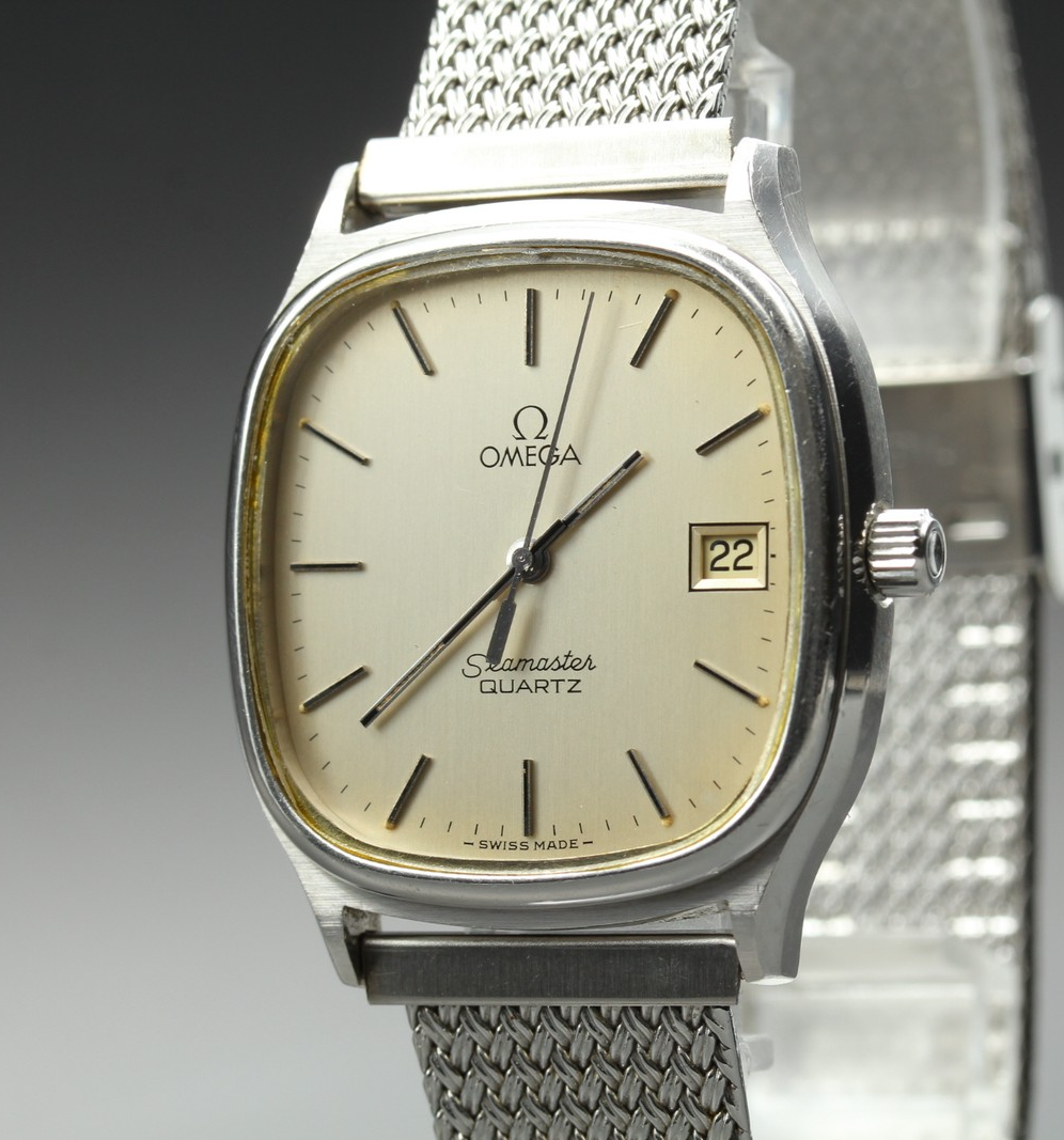 1977 OMEGA Seamaster 32mm 196.0191 Quartz SS Silver Dial Men's Vintage Exc+5