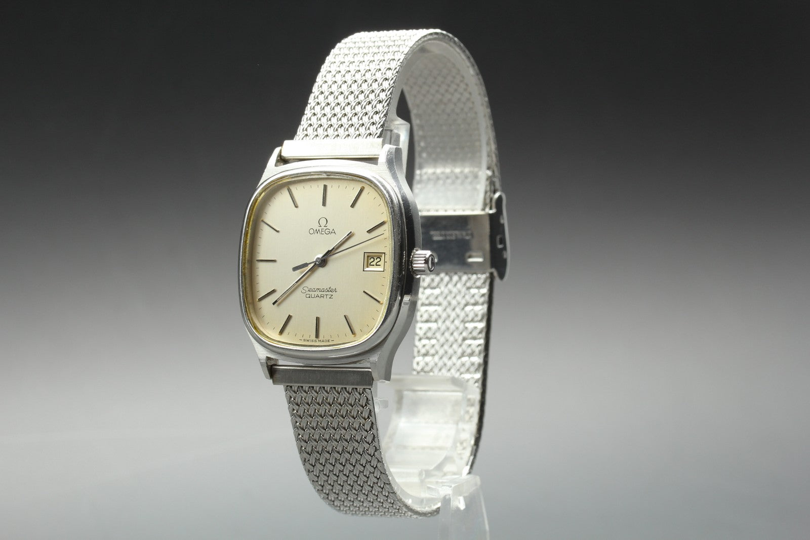 1977 OMEGA Seamaster 32mm 196.0191 Quartz SS Silver Dial Men's Vintage Exc+5