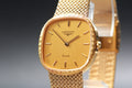 Near MINT LONGINES 150 3344 30mm Quartz Gold Plated Gold Dial Men's Vintage