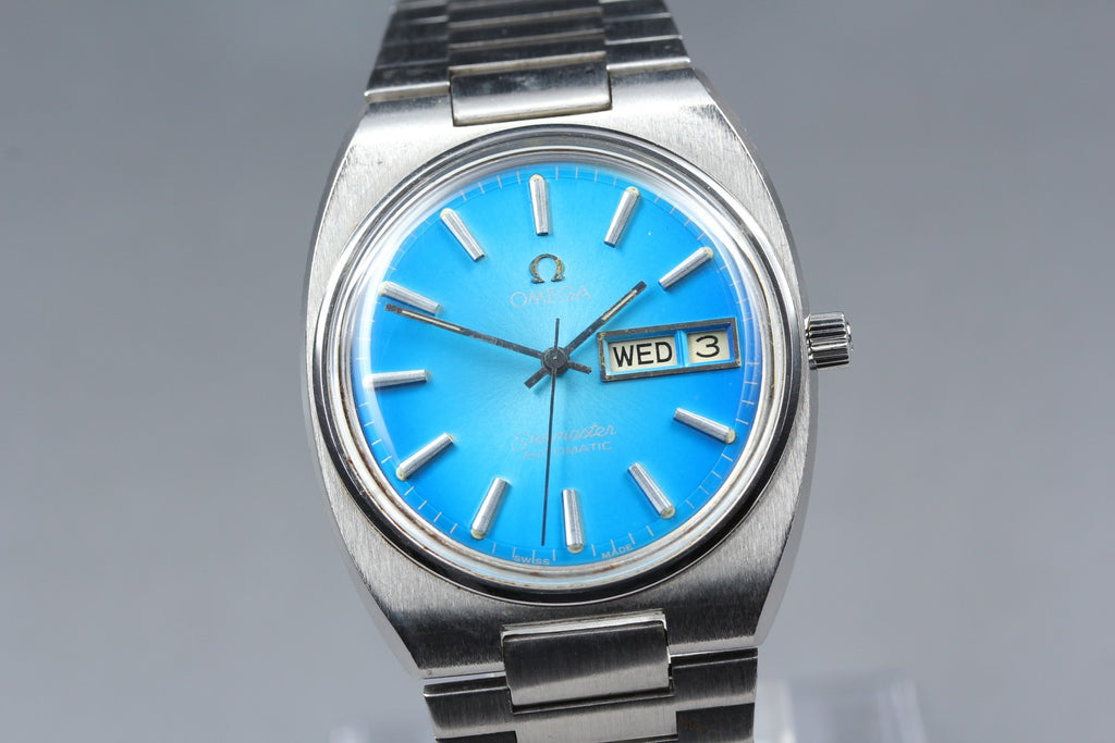 Near MINT OMEGA Seamaster 35mm 166.0216.2 Automatic Blue Dial Men's Vintage