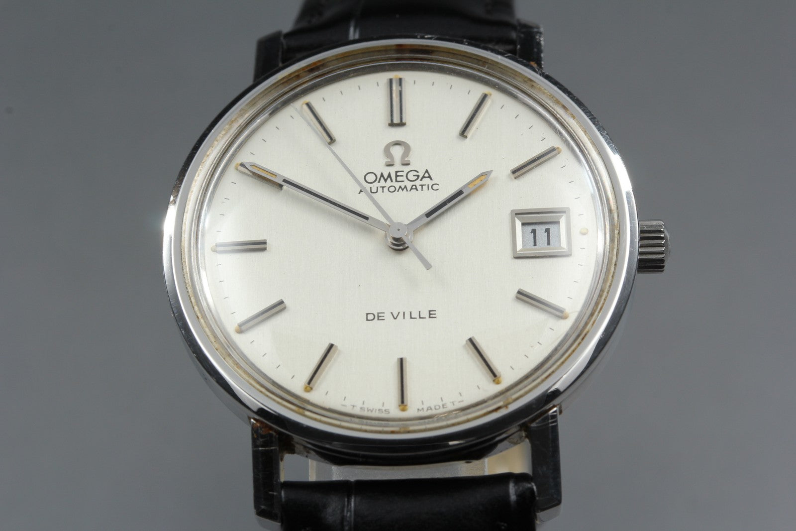 Near MINT OMEGA De Ville 35mm TOOL.106 Automatic Silver Dial Men's Vintage