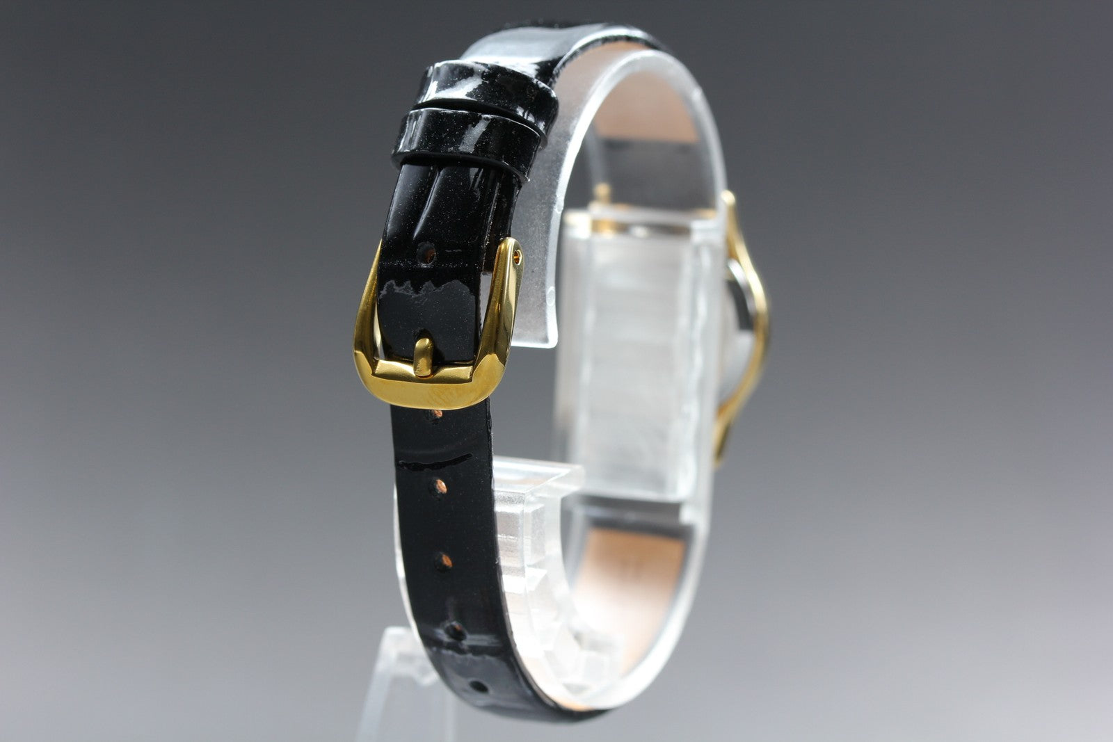 1983 Near MINT OMEGA De Ville 20mm 591.0284 Quartz Gold Dial Women's Vintage