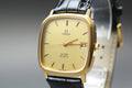 1980 MINT OMEGA De Ville 33mm 192.0049 Quartz Cal.1332 Gold Dial Men's Vintage