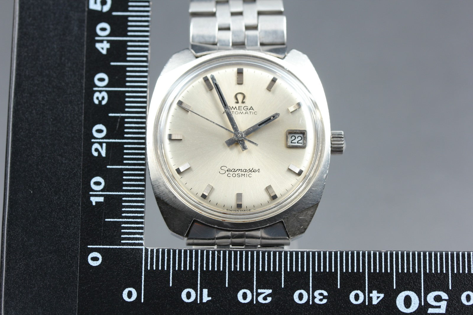 OMEGA Seamaster COSMIC 33mm 166.022 Automatic Silver Dial Men's Vintage Exc+5