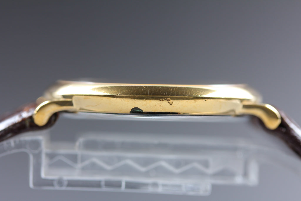 1992 OMEGA De Ville 32mm 196.0312.1 Quartz Gold Dial Men's Vintage Exc+5