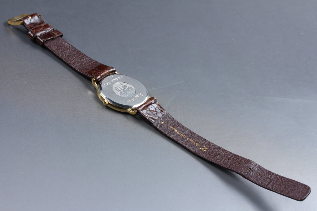 1992 OMEGA De Ville 32mm 196.0312.1 Quartz Gold Dial Men's Vintage Exc+5