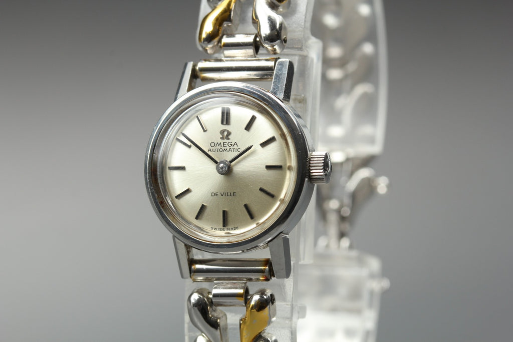 1970 Near MINT OMEGA De Ville 20mm 555.003 Automatic Silver Dial Women's Vintage