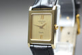 Near MINT Longines 960 6340 20mm Quartz Gold Roman Dial Tank Women's Vintage