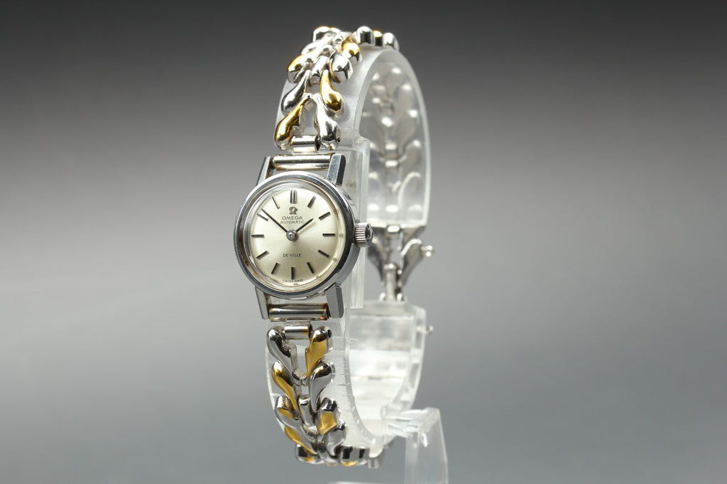 1970 Near MINT OMEGA De Ville 20mm 555.003 Automatic Silver Dial Women's Vintage