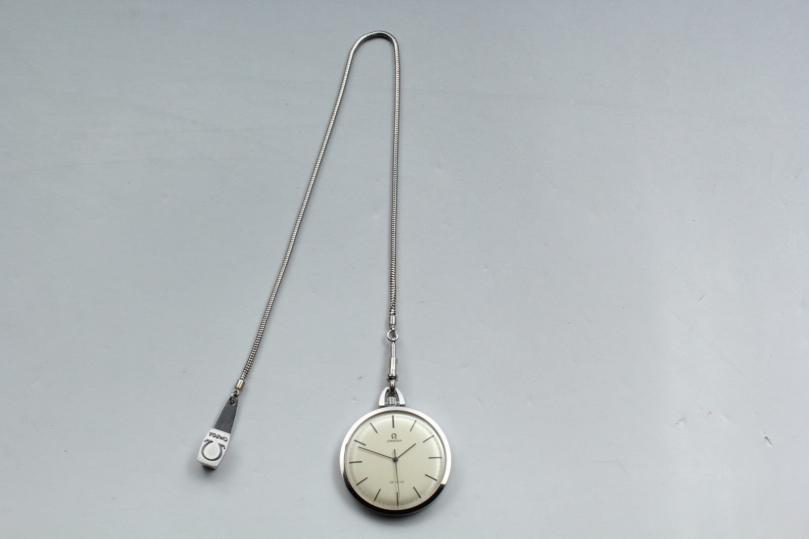 1972 Near MINT OMEGA De Ville Pocket Watch 44mm 131.1746 Manual Silver Dial Men