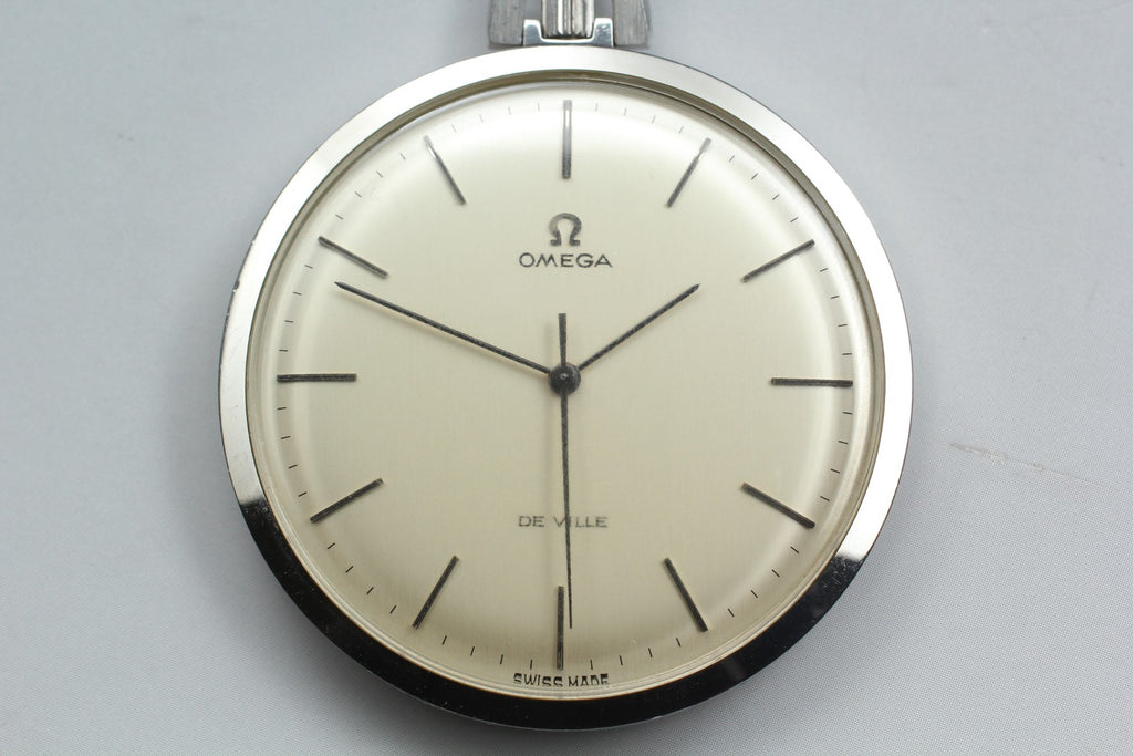 1972 Near MINT OMEGA De Ville Pocket Watch 44mm 131.1746 Manual Silver Dial Men
