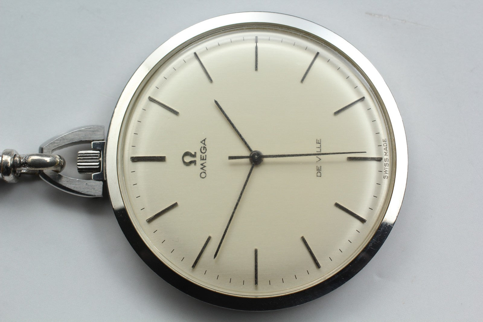 1972 Near MINT OMEGA De Ville Pocket Watch 44mm 131.1746 Manual Silver Dial Men
