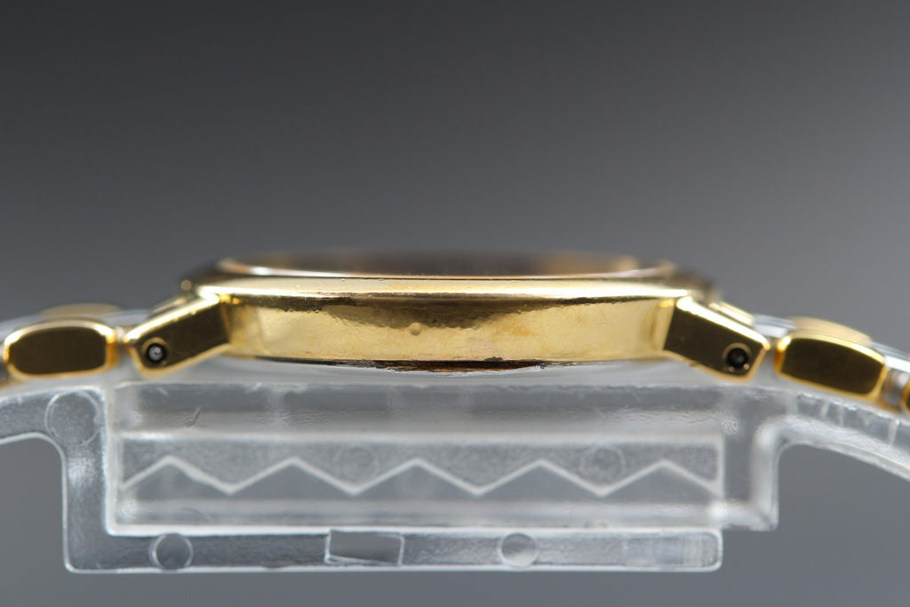 1992 Near MINT OMEGA De Ville 22mm 795.0897.2 Quartz Gold Dial Women's Vintage
