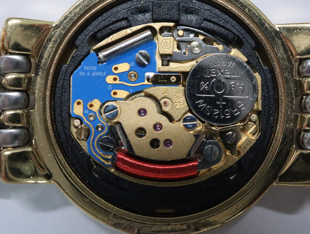 1992 Near MINT OMEGA De Ville 22mm 795.0897.2 Quartz Gold Dial Women's Vintage