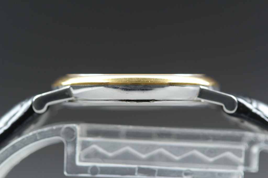 1994 Near MINT OMEGA De Ville 25mm 596.2579 Quartz Gold Dial Women's Vintage