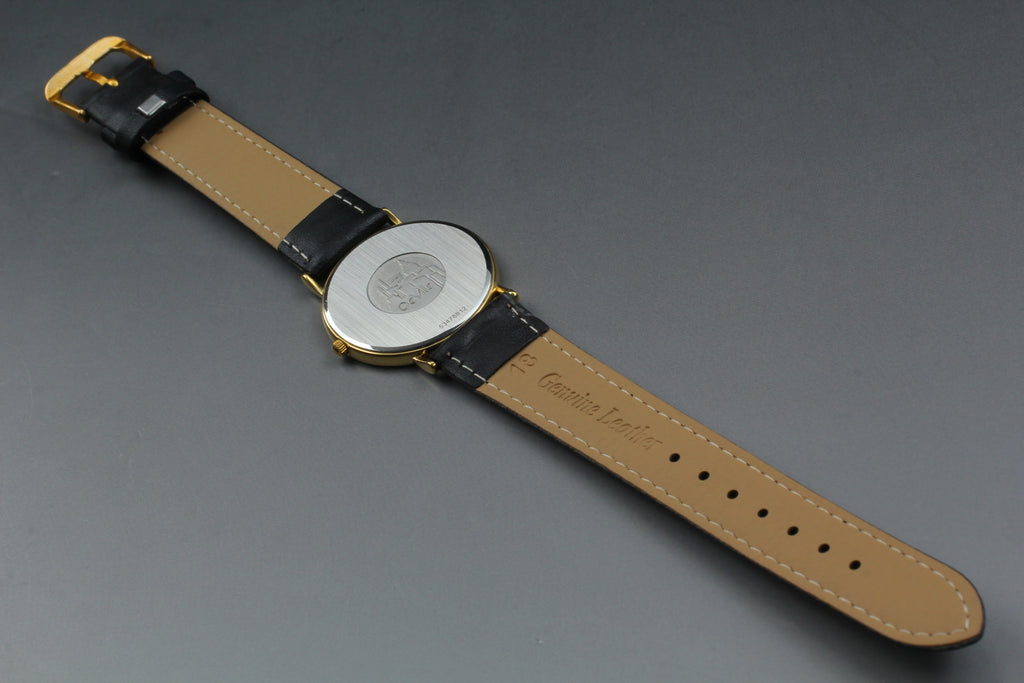 1991 Near MINT OMEGA De Ville 32mm 195.0075.2 Quartz Gold Dial Men's Vintage