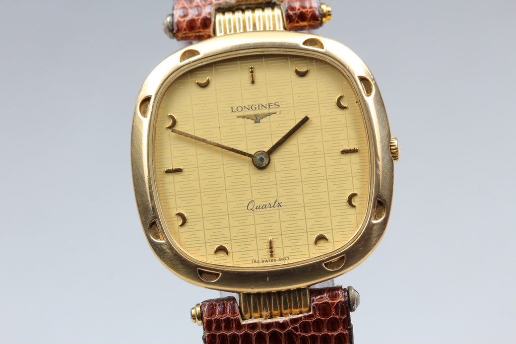 LONGINES 150 6877 30mm Quartz L150.2 Gold Dial Men's Watch Vintage Exc+5