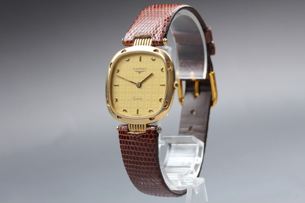 LONGINES 150 6877 30mm Quartz L150.2 Gold Dial Men's Watch Vintage Exc+5