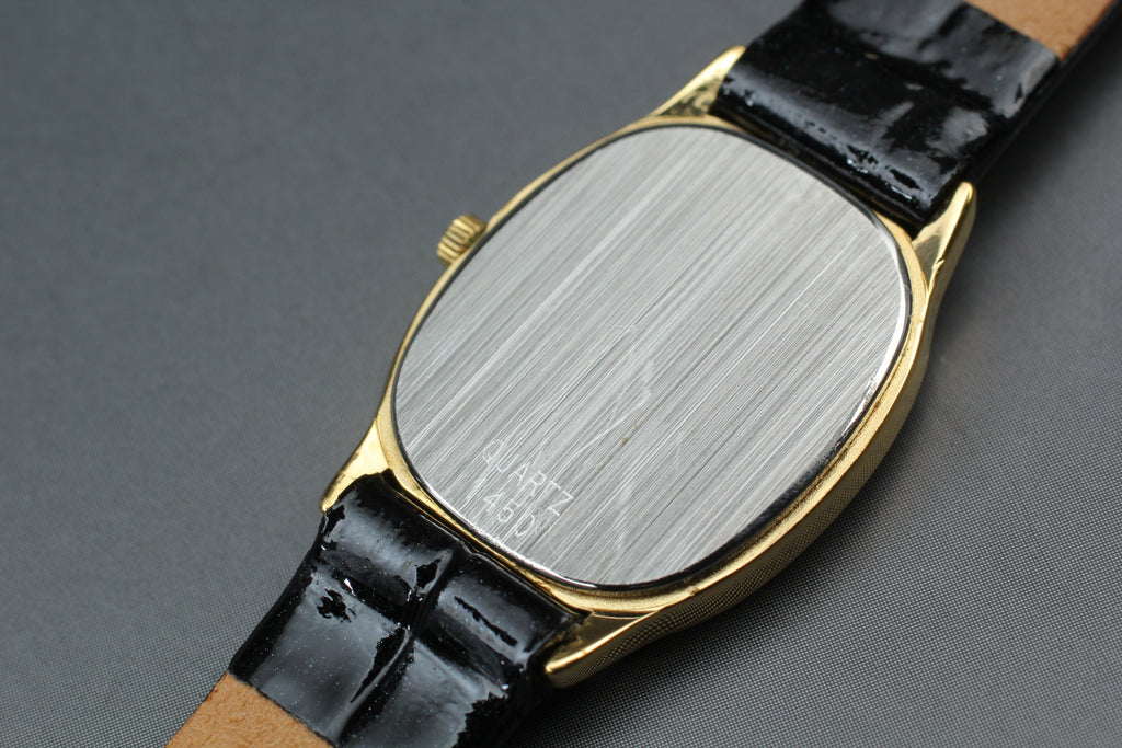1984 Near MINT OMEGA De Ville 20mm 591.0281 Quartz Gold Dial Women's Vintage