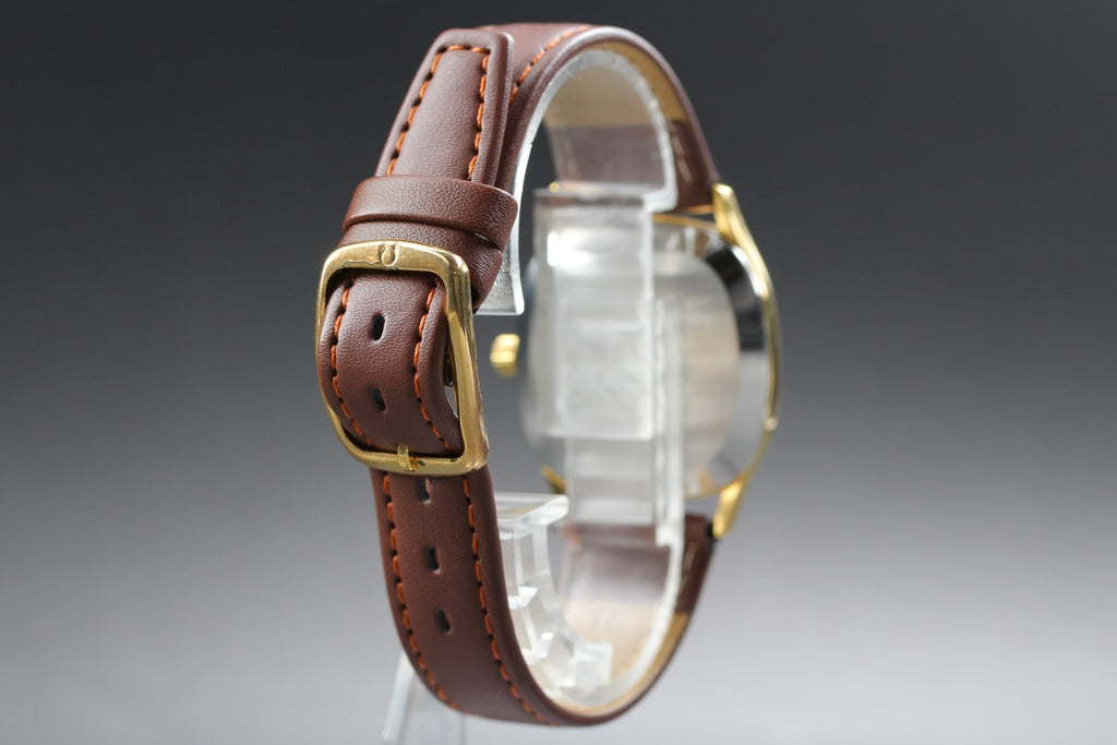 1979 Near MINT OMEGA De Ville 31mm 191.0073 Quartz Gold Dial Men's Watch Vintage