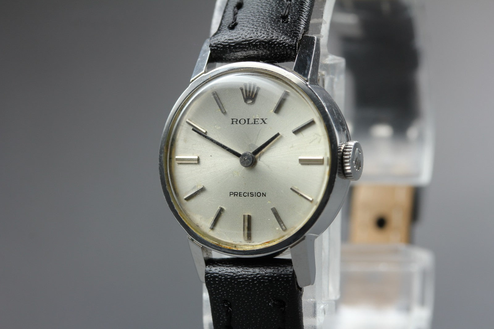 ROLEX Precision 2649 21mm Manual Wind Cal.1400 Silver Dial Women's Vintage Exc+5