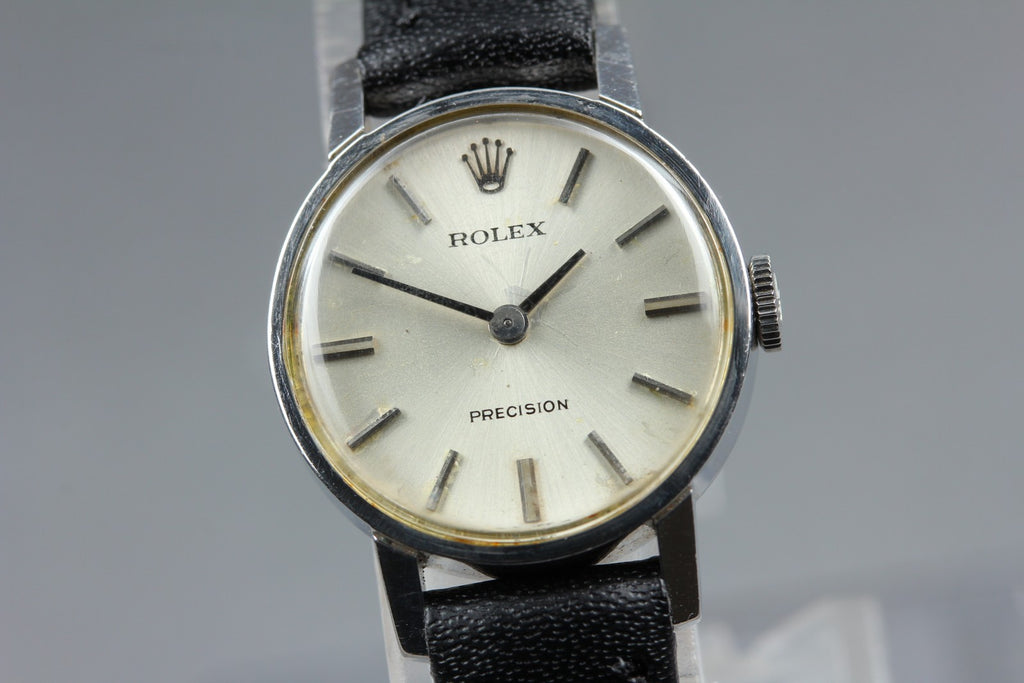 ROLEX Precision 2649 21mm Manual Wind Cal.1400 Silver Dial Women's Vintage Exc+5