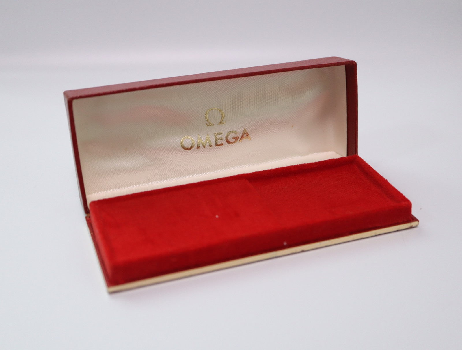 Near MINT OMEGA Vintage Red Watch Box Genuine Case Only From JAPAN #2291