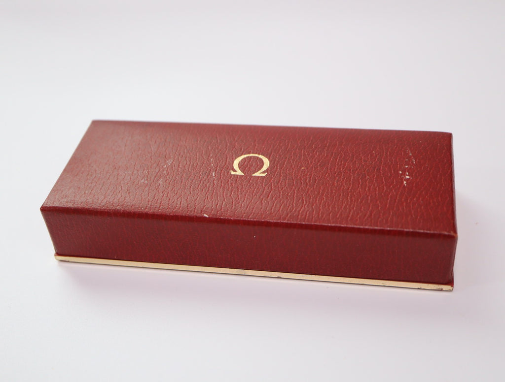 Near MINT OMEGA Vintage Red Watch Box Genuine Case Only From JAPAN #2291