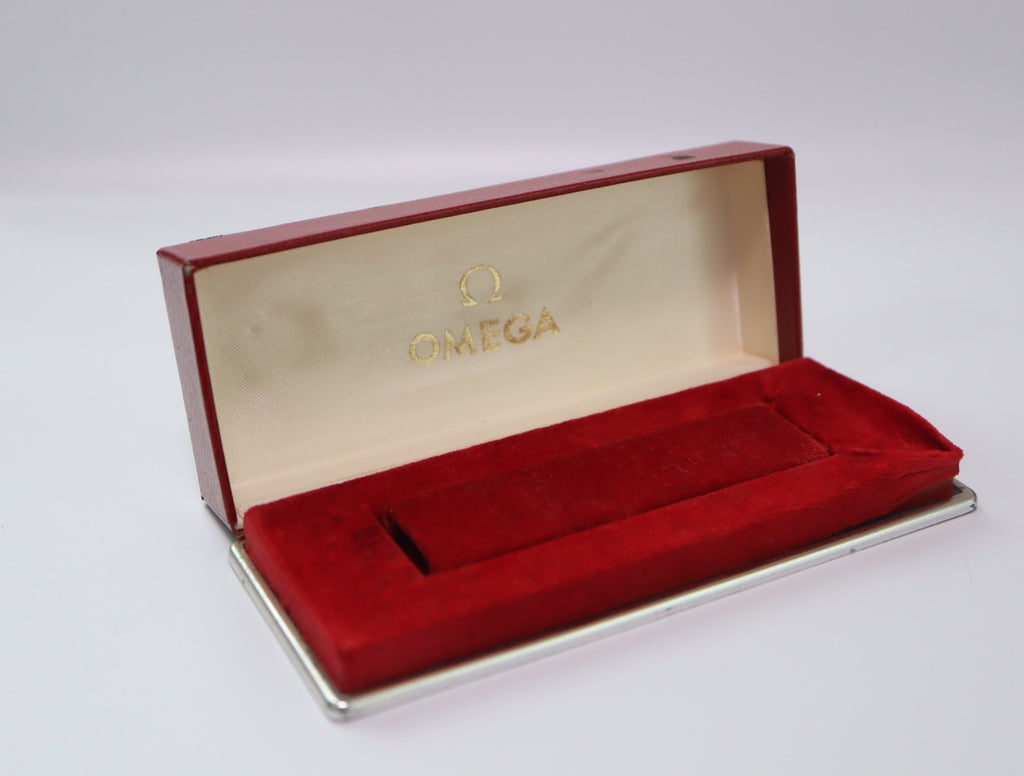 OMEGA Vintage Red Watch Box Genuine Case Only From JAPAN Exc+5 #2290