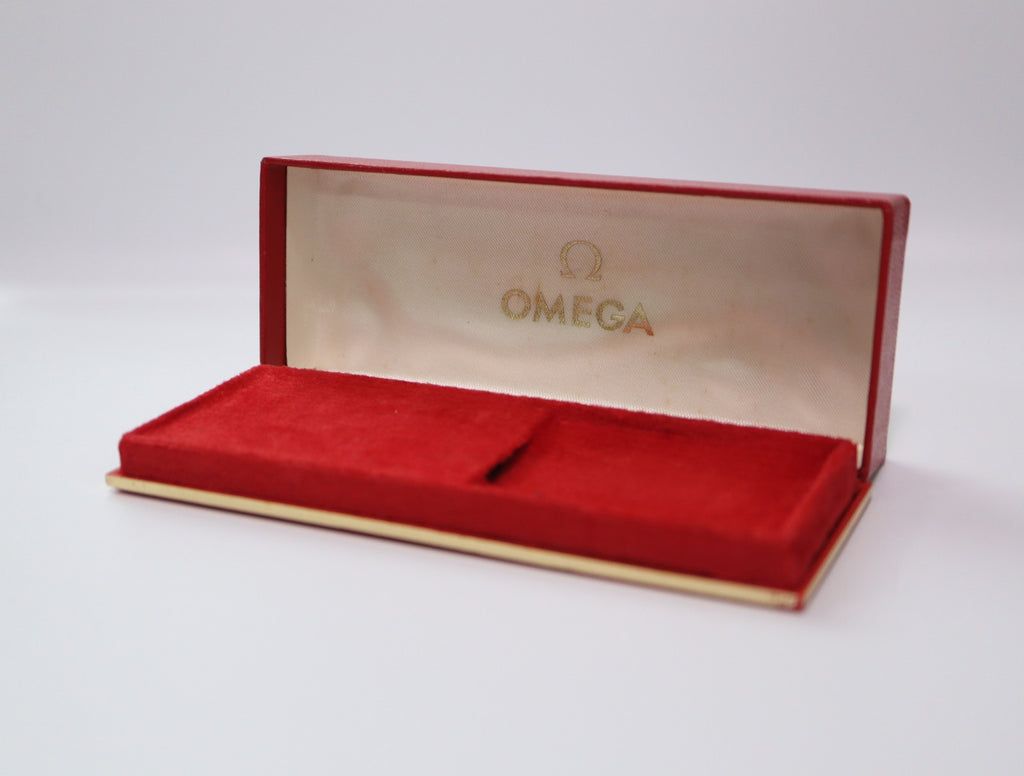 Near MINT OMEGA Vintage Red Watch Box Genuine Case Only From JAPAN #2292