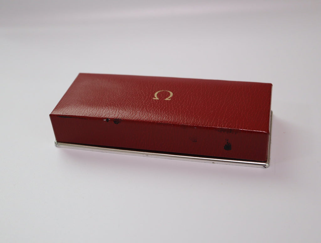 OMEGA Vintage Red Watch Box Genuine Case Only From JAPAN Exc+5 #2290