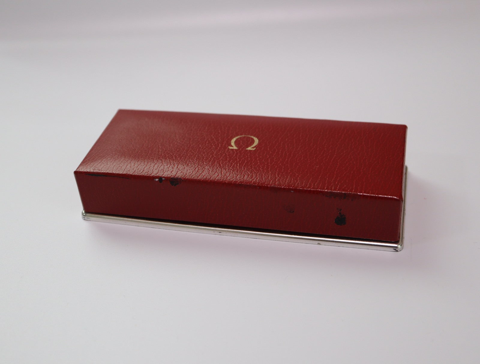 OMEGA Vintage Red Watch Box Genuine Case Only From JAPAN Exc+5 #2290