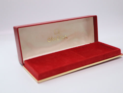 Near MINT OMEGA Vintage Red Watch Box Genuine Case Only From JAPAN #2292