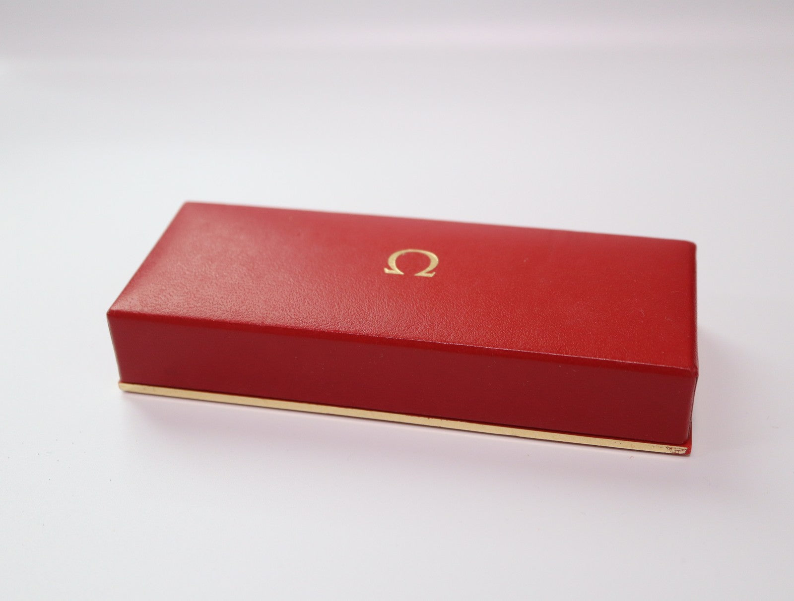 Near MINT OMEGA Vintage Red Watch Box Genuine Case Only From JAPAN #2292