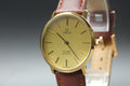 1979 Near MINT OMEGA De Ville 34mm 191.0044 Quartz Gold Dial Men's Watch Vintage