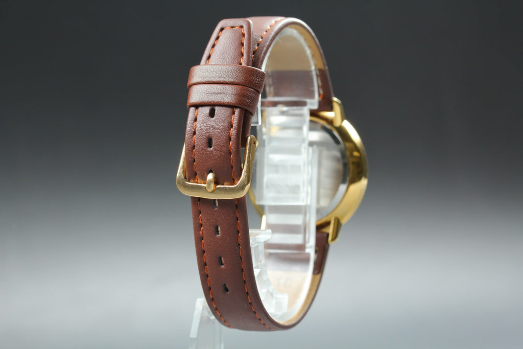 1979 Near MINT OMEGA De Ville 34mm 191.0044 Quartz Gold Dial Men's Watch Vintage