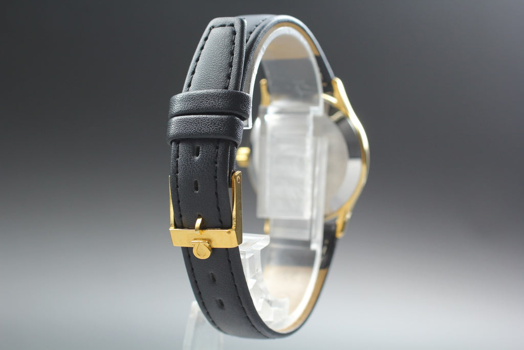 1979 Near MINT OMEGA De Ville 32mm 191.0072 Quartz Gold Dial Men's Watch Vintage