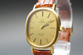 1978 Near MINT OMEGA De Ville 29mm 191.0046 Quartz Gold Dial Men's Watch Vintage