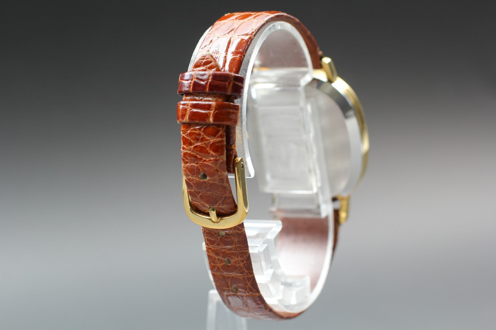 1978 Near MINT OMEGA De Ville 29mm 191.0046 Quartz Gold Dial Men's Watch Vintage