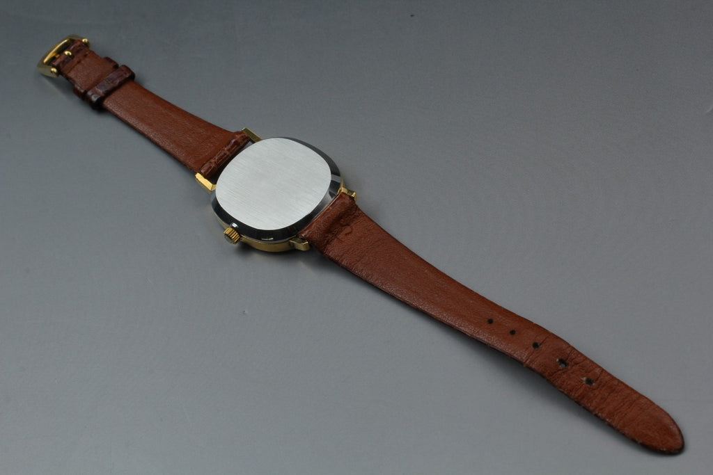1978 Near MINT OMEGA De Ville 29mm 191.0046 Quartz Gold Dial Men's Watch Vintage