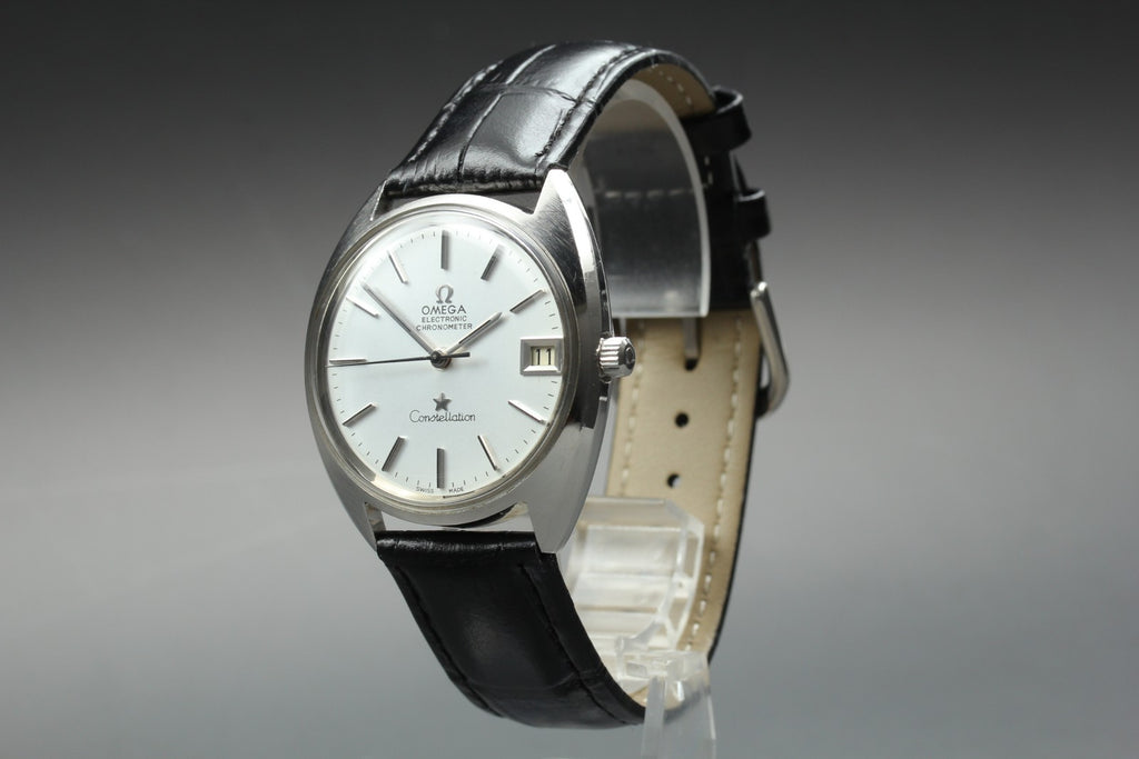 1972 Near MINT OMEGA Constellation f300Hz 35mm 198.765 Quartz Silver Men Vintage