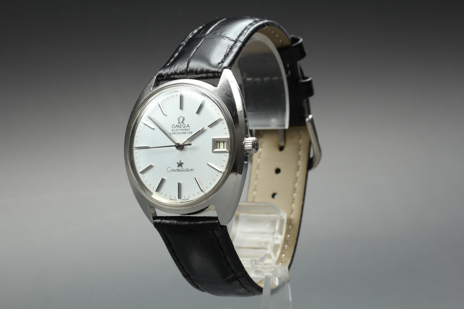 1972 Near MINT OMEGA Constellation f300Hz 35mm 198.765 Quartz Silver Men Vintage