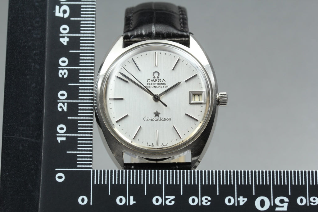 1972 Near MINT OMEGA Constellation f300Hz 35mm 198.765 Quartz Silver Men Vintage