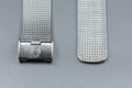 Near MINT OMEGA Milanese/Mesh Band 2039 19mm Stainless Steel Silver Men Vintage