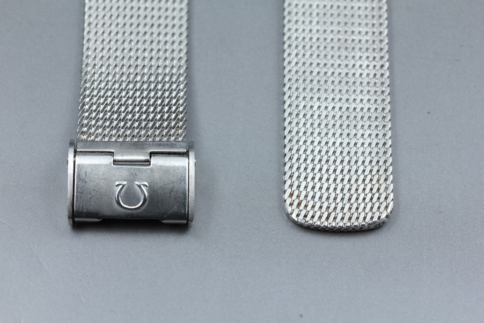 Near MINT OMEGA Milanese/Mesh Band 2039 19mm Stainless Steel Silver Men Vintage