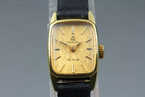 Serviced 1969 OMEGA De Ville 15mm 511.268 Manual Gold Dial Women's Vintage Exc+5