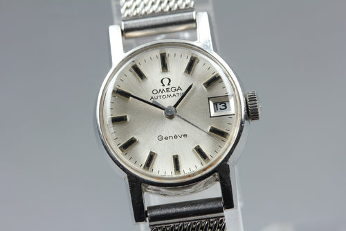 1969 Near MINT OMEGA Geneve 20mm 562.016 Automatic Silver Dial Women's Vintage